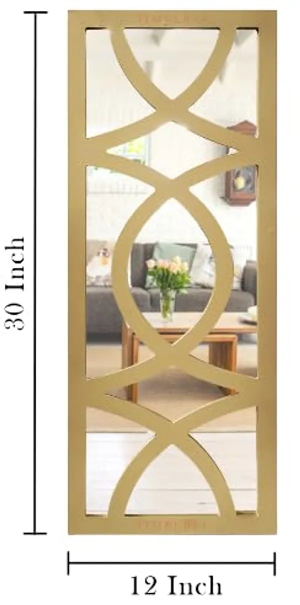 Pack_Of_2_Golden_Hand_Crafted_Modern_Rectangular_Wall_Panel_Mirror_(30_X_12_Inch)