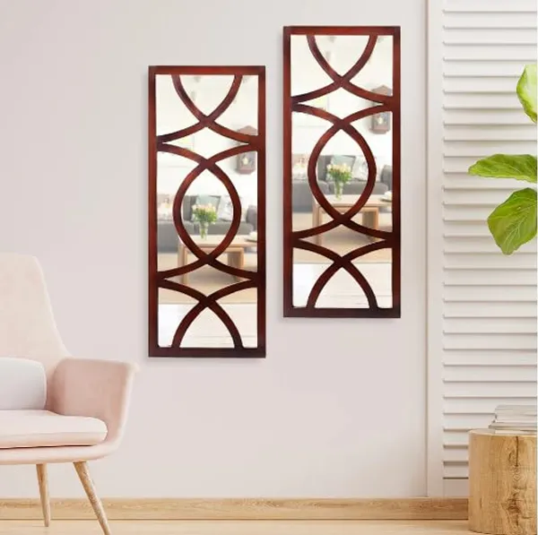 Pack_Of_2_Brown_Hand_Crafted_Modern_Rectangular_Wall_Panel_Mirror_(30_X_12_Inch)