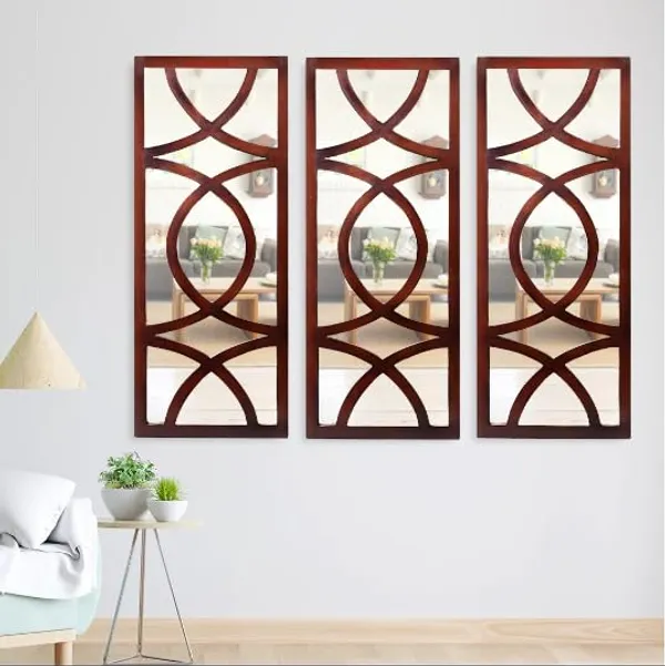 Pack_Of_3_Brown_Hand_Crafted_Modern_Rectangular_Wall_Panel_Mirror_(30_X_12_Inch)