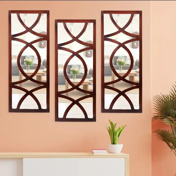 Pack_Of_3_Brown_Hand_Crafted_Modern_Rectangular_Wall_Panel_Mirror_(30_X_12_Inch)