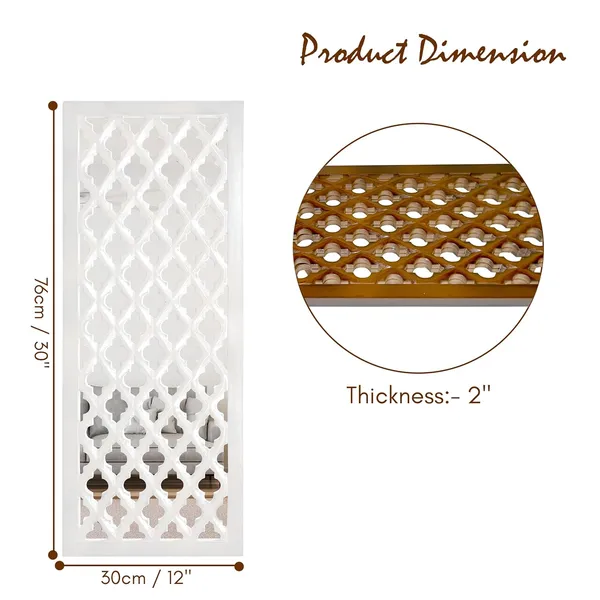 Pack_Of_3_White_Wall_Mirror_Decor_Panel_Wooden_Hanging_Jharokha_Rectangular_Wall_Decor_Frame_(30_X_12_Inch)