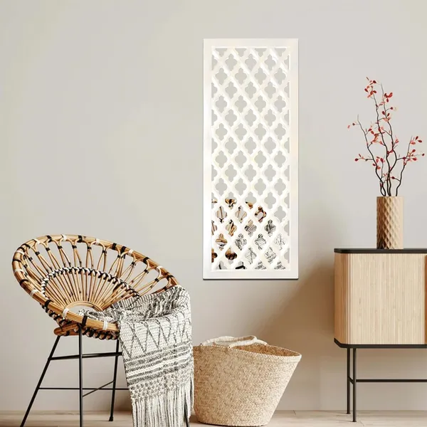 Pack_Of_3_White_Wall_Mirror_Decor_Panel_Wooden_Hanging_Jharokha_Rectangular_Wall_Decor_Frame_(30_X_12_Inch)