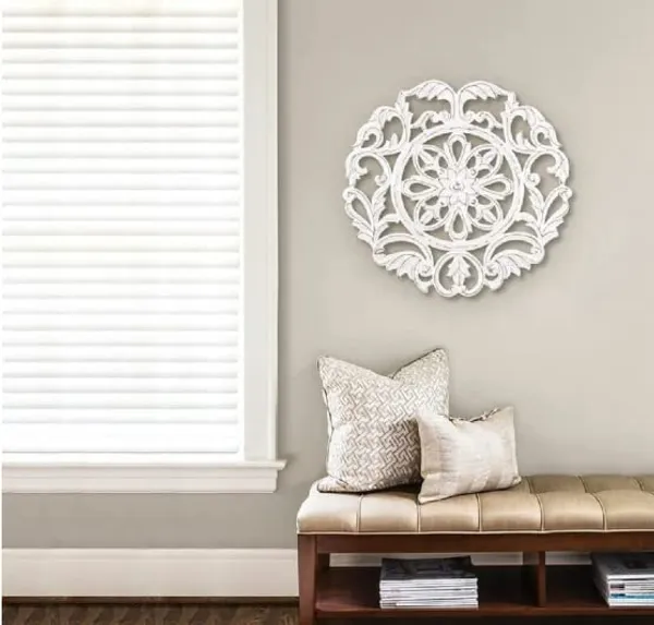 White_Decorative_&_Hand_Crafted_Finished_Wooden_Wall_Decor_Panel_(16_X_16_Inch)