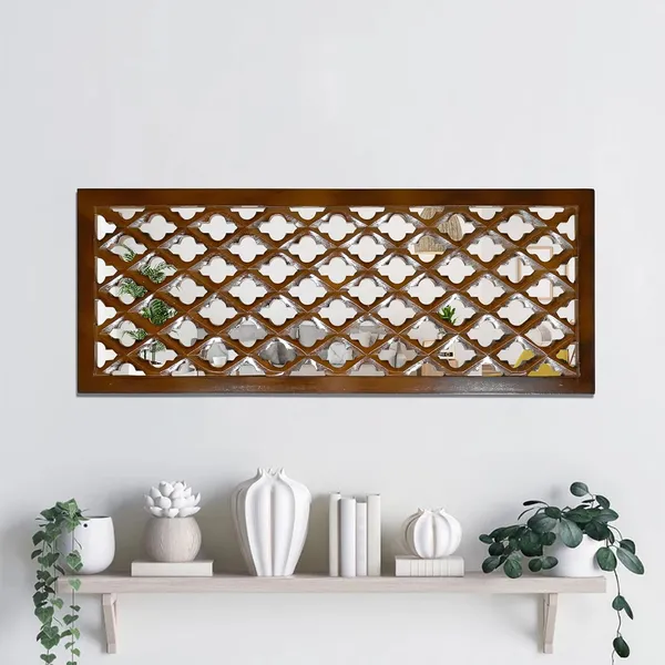 Pack_Of_1_Brown_Wall_Mirror_Decor_Panel_Wooden_Hanging_Jharokha_Rectangular_Wall_Decor_Frame_(30_X_12_Inch)
