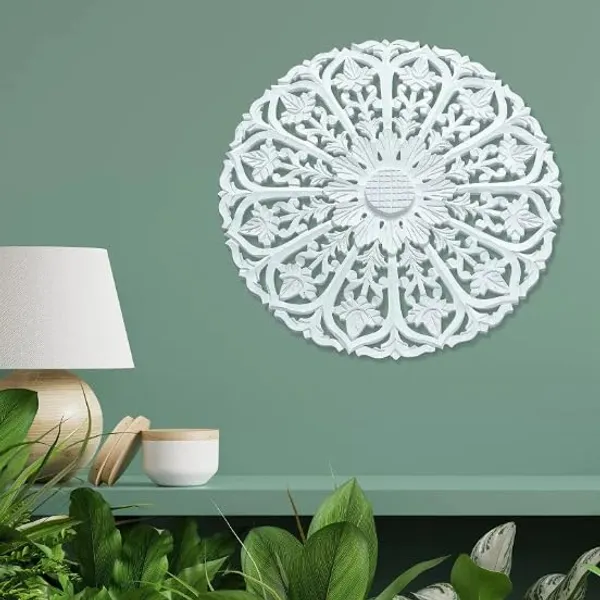 Pack_Of_1_White_Hand_Crafted_Wooden_Round_Wall_Panel_In_White_(24_X_24_Inch)