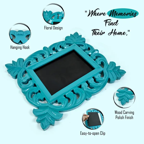 Skyblue_House_Photo_Frames_Decoralicious_Flower_Photo_Frame_(12_X_8_Inch)