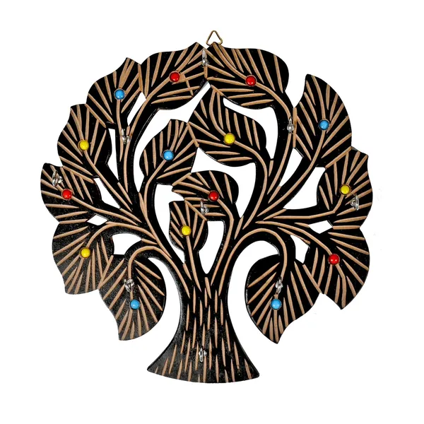 Black_House_Decorative_Wooden_9_Hooks_Key_Holder