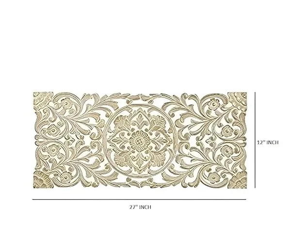 White_Gold_Wall_Decoration_Panel_Hanging_|_Wood_Carving_Wall_Decoration_Panel_(12_X_27_Inch)
