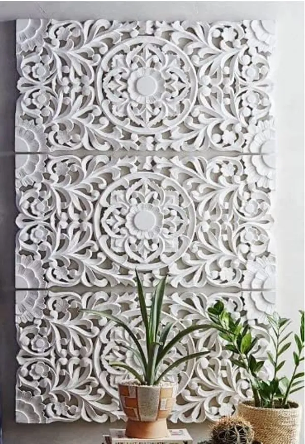 Pack_Of_3_White_Wall_Decoration_Panel_|_Wood_Carving_Panel_(30_X_60_Cm)