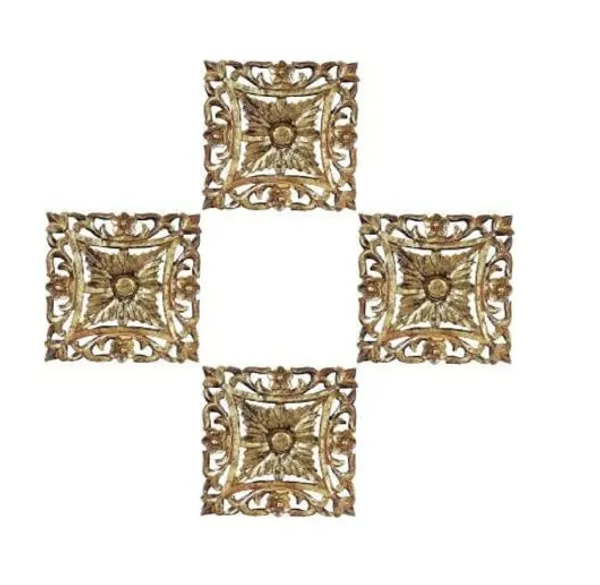 Pack_Of_4_Golden_Wall_Art_Hanging_Gilded_Antique,Hanging_Carved_Mandala_Design_|_Luxury_Home_Decorative_Plaque_(12_X_12_Inch)