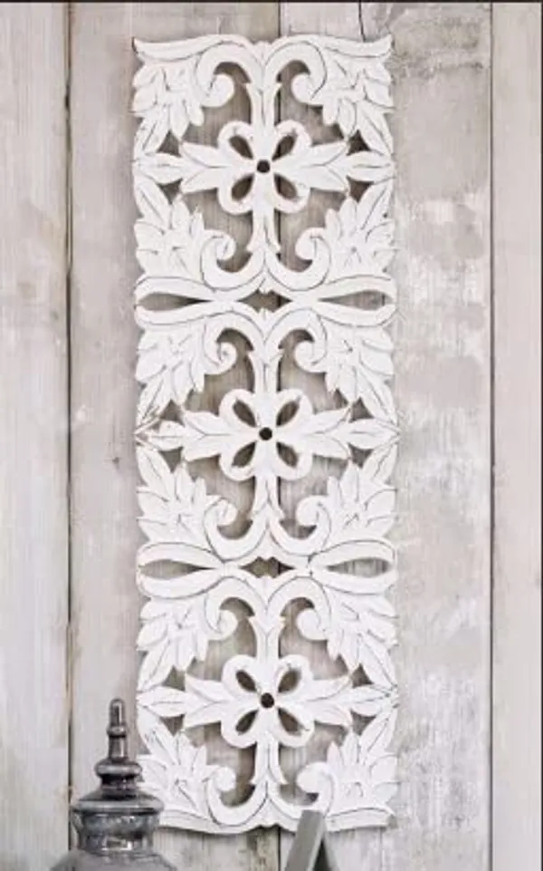 White_Wall_Decoration_Panel_Hanging_|_Wood_Carving_Wall_Decoration_Panel_(12_X_36_Inch)