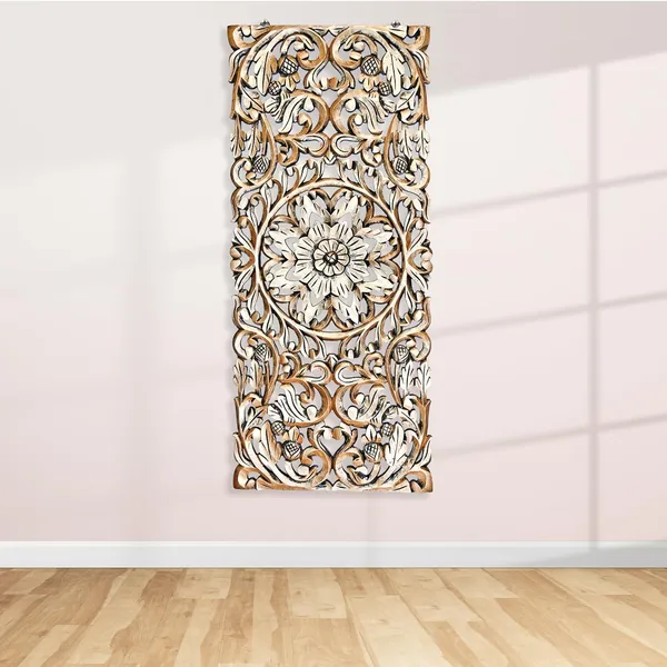 Pack_Of_1_Golden_Wall_Decoration_Panel_Hanging_|_Wood_Carving_Wall_Decoration_Panel_(16_X_36_Inch)
