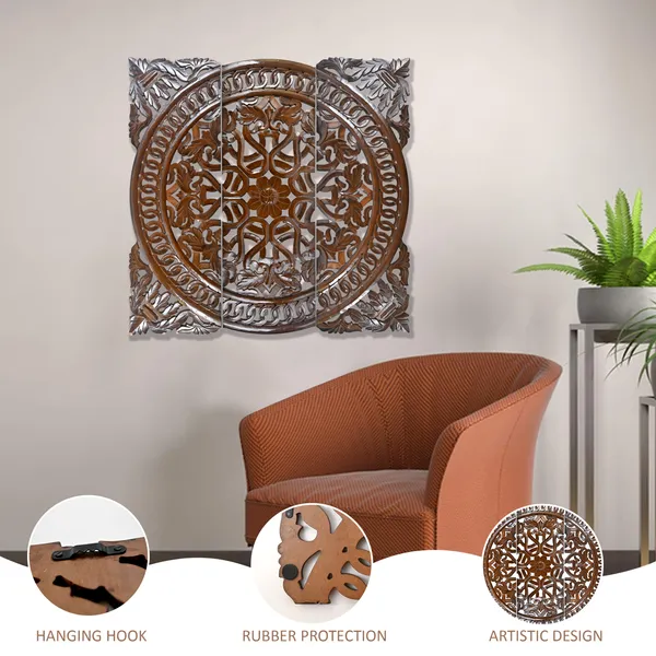 Pack_Of_3_Brown_Hand_Crafted_Wooden_Square_Wall_Mount_Panel_(30_X_30_Inch)