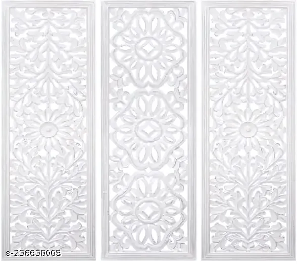 Pack_Of_2_White_Wood_Carving_Wall_Decoration_Panel_(36_X_36_Cm)