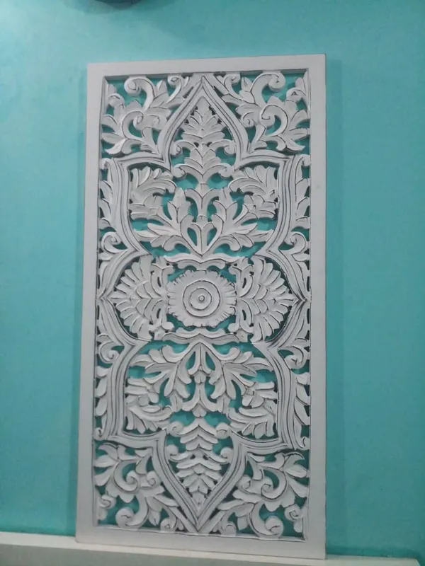 White_Floral_Wall_Decoration_Panel_(18_X_36_Cm)