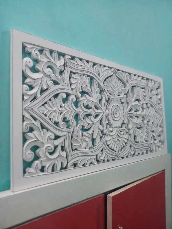 White_Floral_Wall_Decoration_Panel_(18_X_36_Cm)