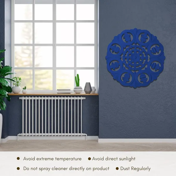 Pack_Of_1_Blue_Wood_Carving_Wall_Decoration_Panel_(30_X_30_Cm)
