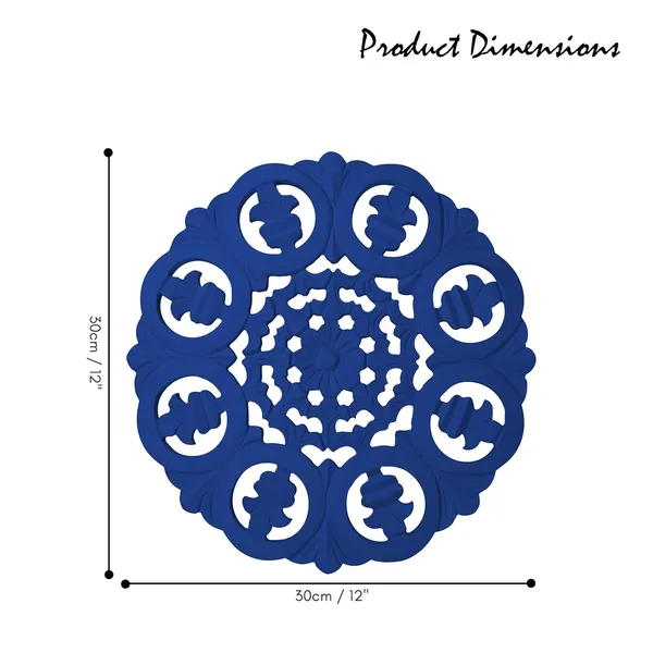 Pack_Of_6_Blue_Wood_Carving_Wall_Decoration_Panel_(30_X_30_Cm)