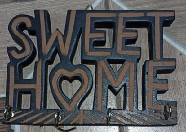 Black_Wooden_Welcome_Key_Hanger_Rectangular