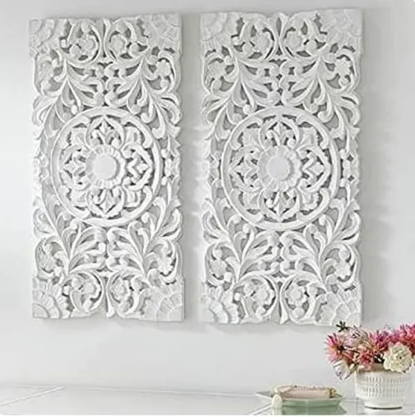 Pack_Of_1_White_Wall_Decoration_Panel_Wood_Carving_Panel_(30_X_60_Cm)