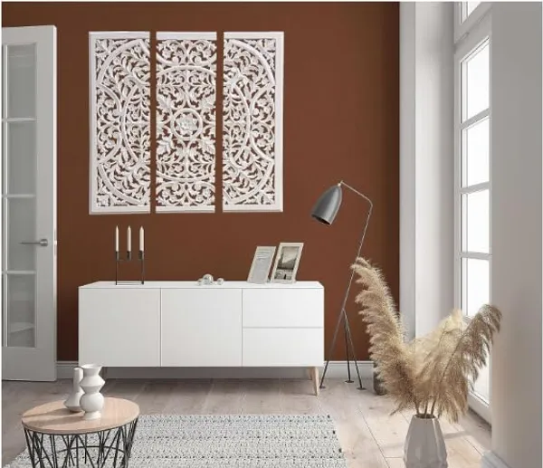White_Decorative_&_Hand_Crafted_Finished_Wooden_Wall_Panels_(36_X_36_Inch)