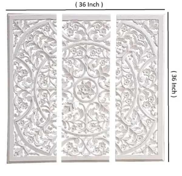 White_Decorative_&_Hand_Crafted_Finished_Wooden_Wall_Panels_(36_X_36_Inch)