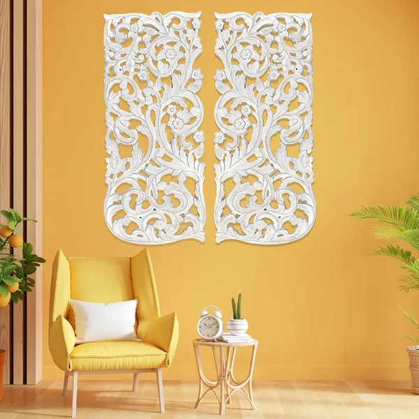 Pack_Of_2_White_Curve_Wooden_Designer_Wall_Hanging_Plaques_(12_X_27_Inch)