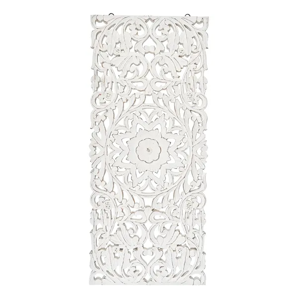 Pack_Of_1_White_Wooden_Designer_Wall_Hanging_Plaques_(16_X_36_Inch)
