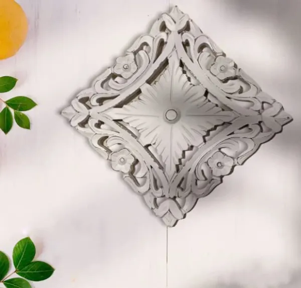 White_Decorative_&_Hand_Crafted_Finished_Wooden_Wall_Decor_(12_X_12_Inch)