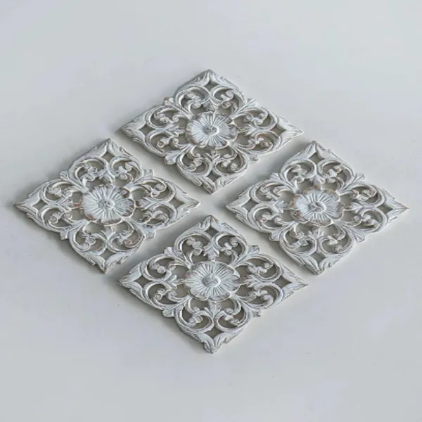 Pack_Of_4_White_Wall_Art_Hanging_Gilded_Antique,Hanging_Carved_Mandala_Design,_Luxury_Home_Decorative_Plaque_(12_X_12_Inch)