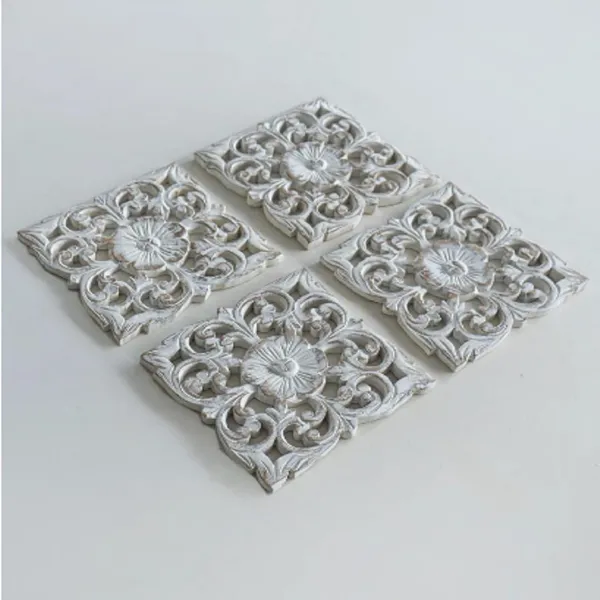 Pack_Of_4_White_Wall_Art_Hanging_Gilded_Antique,Hanging_Carved_Mandala_Design,_Luxury_Home_Decorative_Plaque_(12_X_12_Inch)
