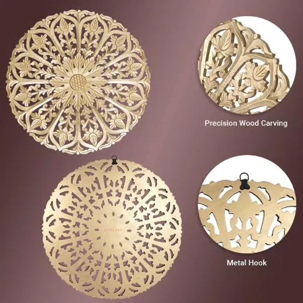 Pack_Of_1_Golden_Wall_Decor_Panel_Wooden_Hanging_Jharokha_Round_Handcrafted_Wall_Decor_Frame_(24_X_24_Inch)