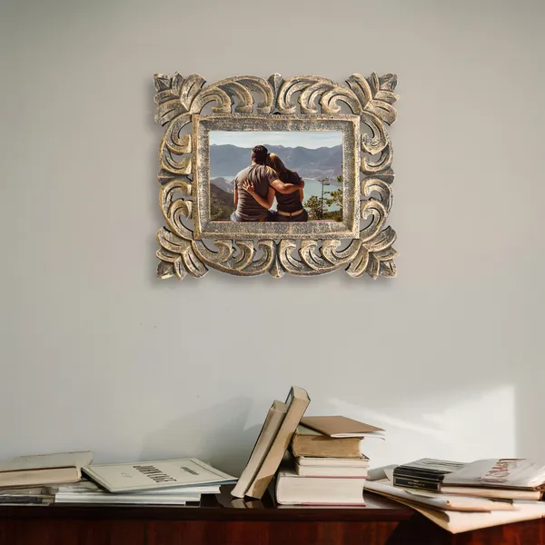 Golden_Flower_Photo_Frame/Wall_Hanging