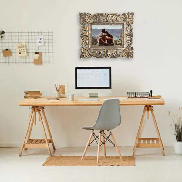 Golden_Flower_Photo_Frame/Wall_Hanging