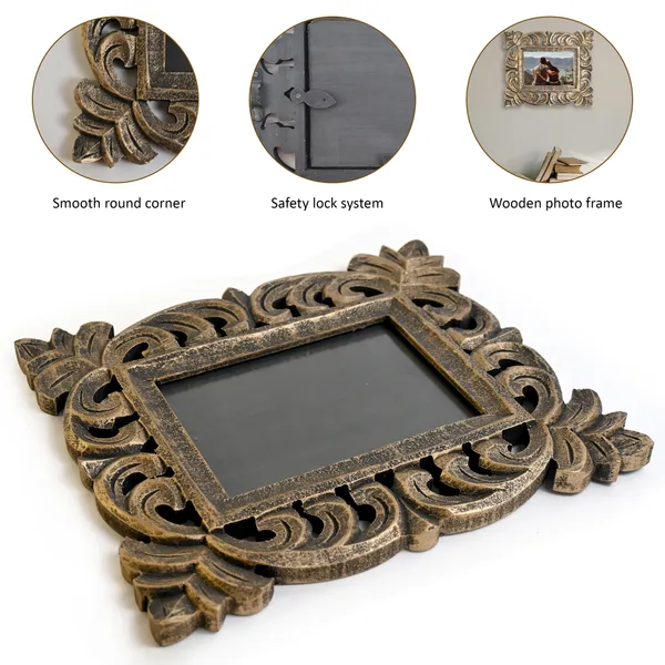 Golden_Flower_Photo_Frame/Wall_Hanging