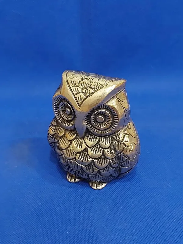 278_-_BRASS_OWL_STATUE_(_Height_-_3.5_Inch_/_Length_-_3_Inch_)