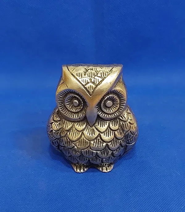 278_-_BRASS_OWL_STATUE_(_Height_-_3.5_Inch_/_Length_-_3_Inch_)