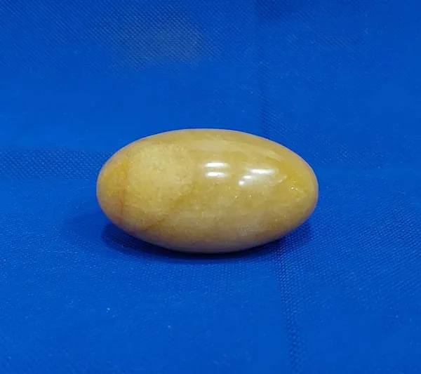 294_YELLOW_CITRINE_CRYSTAL_LINGAM__(_Weight_-_120_Gms_/_Width_-_1.5_Inch_/_Length_-_2.5_Inch_)