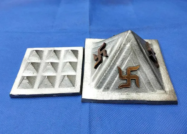 Silver_Zinc_2_Layer_Vastu_Pyramid_For_For_Cure_North_East_Defect,_Vastu_Remedies_Decorative_Showpiece_-_7_Cm