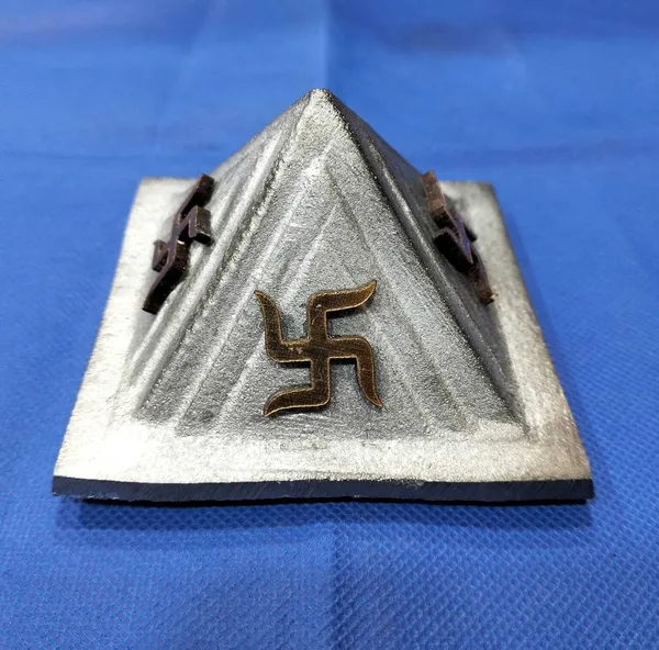 Silver_Zinc_2_Layer_Vastu_Pyramid_For_For_Cure_North_East_Defect,_Vastu_Remedies_Decorative_Showpiece_-_7_Cm