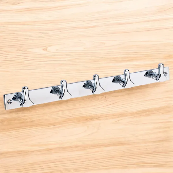 5_Wall_Hooks_for_Hanging_Cloth_in_White_Metal