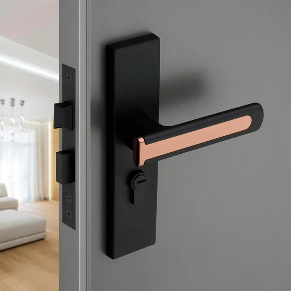 Black Finish Mortise lock Zim 64 | Premium Door Accessory | Q-Seven