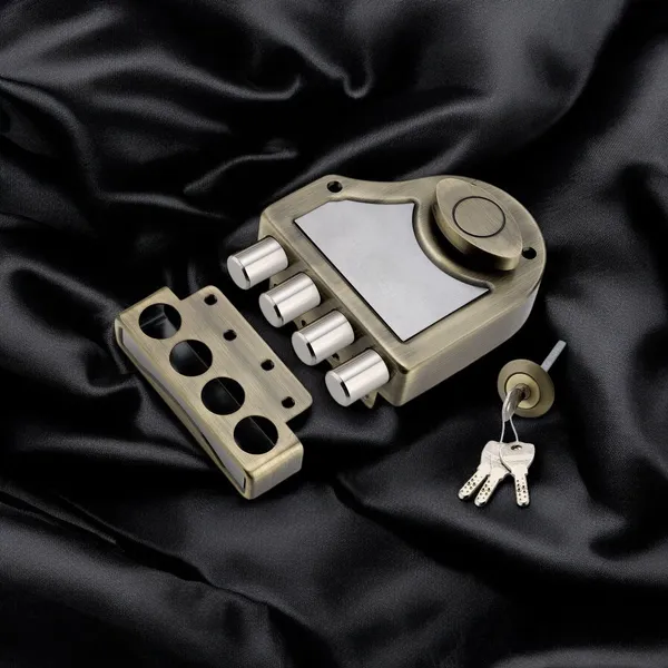 Antique_Finish_Dead-bolt_Lock_4-Pin_key_and_knob