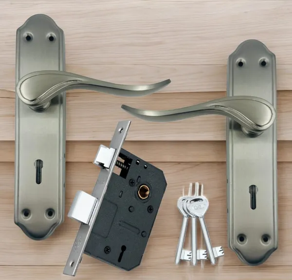 Silver_Finish_Mortise_lock_Series_SS-3_for_doors