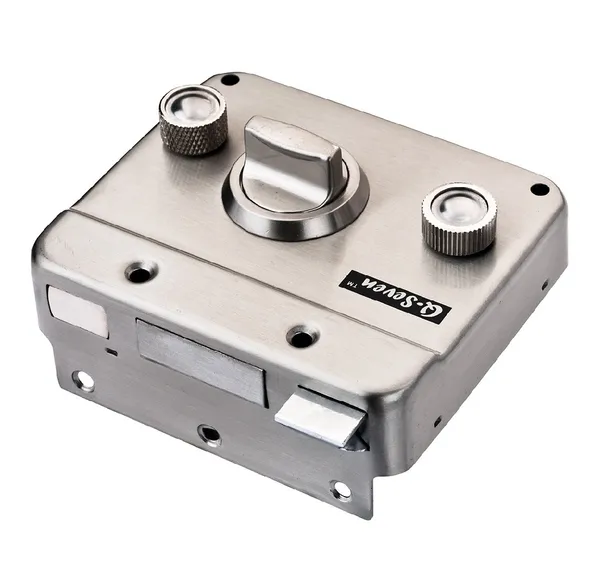 Silver_Satin_Finish_Main_Door_Lock_One-Side_Key:_3-in-1_Locking_System_for_Enhanced_Security