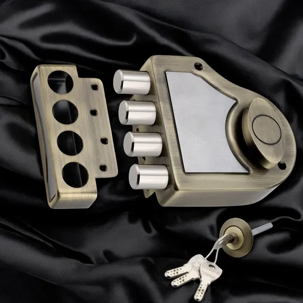 Antique_Finish_Dead-bolt_Lock_4-Pin_key_and_knob