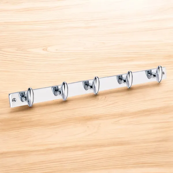 5_Wall_Hooks_for_Hanging_Cloth_in_White_Metal_Round