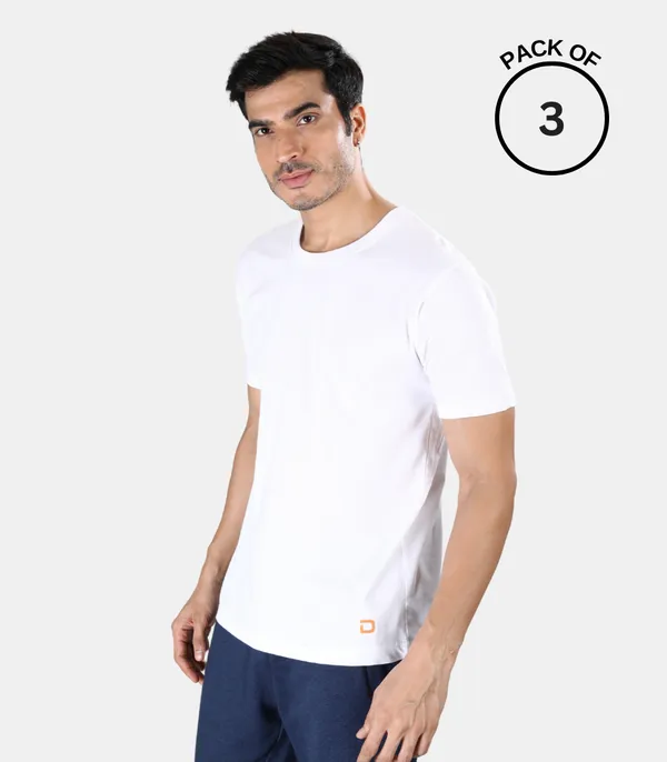 100%_Super_Combed_Cotton_Round_Neck_Tshirt_|Pack_of_3_(White)