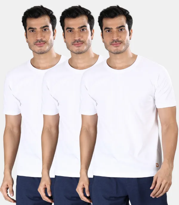 100%_Super_Combed_Cotton_Round_Neck_Tshirt_|Pack_of_3_(White)