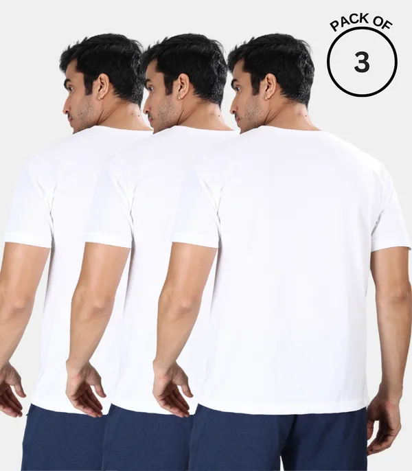100%_Super_Combed_Cotton_Round_Neck_Tshirt_|Pack_of_3_(White)